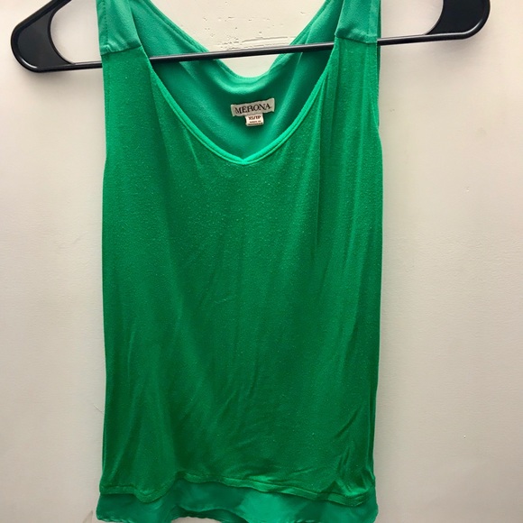 Merona Kelly Green, Tunic Style Tank XS - Picture 1 of 3